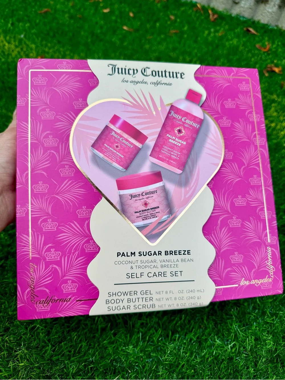 Juicy Couture Palm Sugar Breeze Self Care Set - Butter Body Scrub Shower Gel